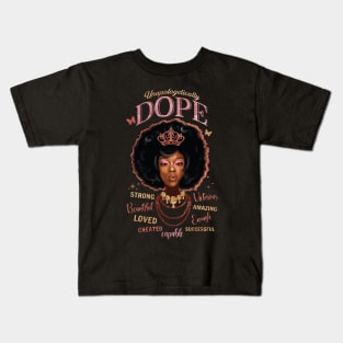 Unapologetically Dope Black History Month African American Kids T-Shirt